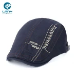 Cotton Material LOGO Embroidery Newsboy Hat Ivy Cap