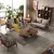 Import Country style solid wood family sofa set 7 photo designs modern european seater livingroom furniture from China
