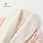 Cozy Bliss New arrival Bath Robes Waffle Shawl Collar Robe with hood Sleep Wear