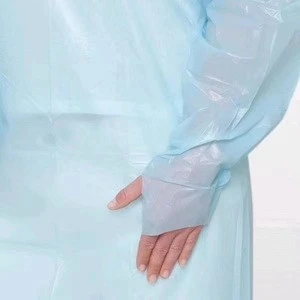 CPE plastic disposable aprons with long sleeves