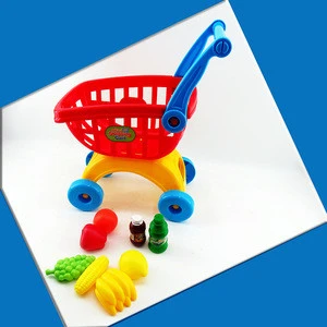 Creative supermarket plastic shopping cart kitchen play toys pretend play kitchen toy