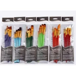 CU5076 5 Pcs Craft Artist Acrylic Paint Brushes Set , 20cm/16.5cm/15.5 cm/15.5cm/13.5cm