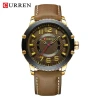 CURREN 8341 2025 Sport Men Watch Luxury Brand Business Waterproof Male Clock Genuine Leather Quartz Man curren men watches