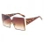 custom 2020 trendy fashion square rimless gradient oversized shades women sunglasses
