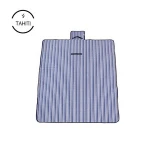 Custom cotton blanket portable folding roll-up waterproof Logo printing oxford cloth picnic camping hikging travel mat