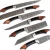 Import Custom hand crafted Damascus steel chef&#x27;s kitchen knife 7 pcs set daily usage knife from Pakistan