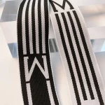 Custom Letters Logo 2.5cm width Computer Jacquard Strape Polyester Webbing Ribbon for Multi Purpose