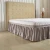 Import Custom long linen short frilly fitted linen home ruffled double skirt for bed from China