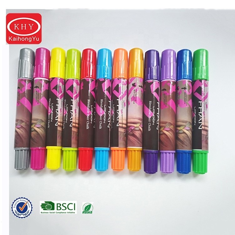 Custom Package Harmless Temporary Washable High Quality Best for Gift &amp; Present Hair Chalk Stick