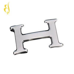 Custom Personalized Letter Name Metal Plate brand 40mm roller smooth belt buckle