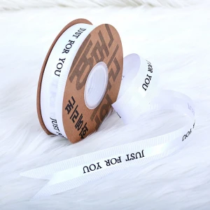 Custom print cake satin ribbon with logo personalized plain ribbon