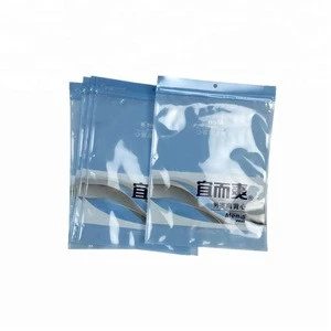 custom printed plastic zip lock bag for packaging underwear Socks clothes