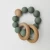 Import Custom silicone beads toys silicone baby teether with 2 wooden bracelet from China