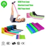Custom size colored elastic natural latex rubber sheet for fitness