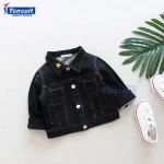 custom star logo kids jean jacket thick warm winter boys clothing cool denim jackets manufacturer baby boy denim jacket coats