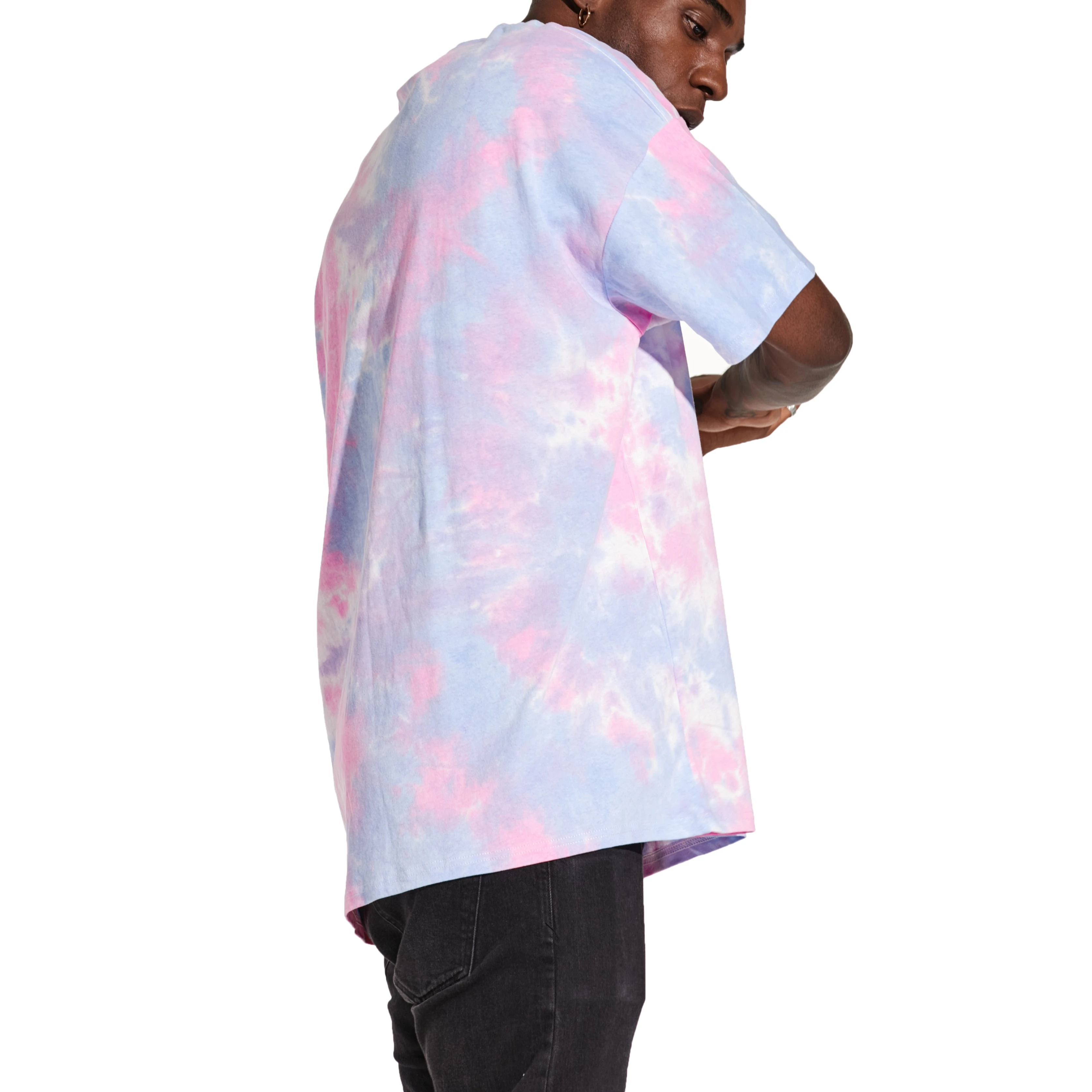 Custom T-shirt Men Logo Tie Dye Printed Man T Shirt 100% Cotton Short Sleeve Casual Summer Tops