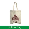 custom wholesale cheap standard size natural promotional  tote canvas cotton shopping bag logo