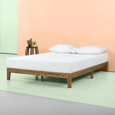 Custom wooden platform bed frame extra large