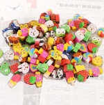 Customizable stationery cute creative children's motivational prizes cartoon smiley round eraser