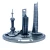 Import Customize 3D miniature architectural models of world famous buildings Shanghai model building from China