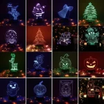 Customized 3D Night Light 3 Colors USB Photo Text kids birthday party gifts christmas gifts set