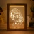 Import customized decorative Creative 3D Acrylic Wood Led USB photo frame night light from China