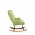 Import Customized Design velvet Tufted Button wingback living room green accent chair rocking chair from China