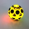 Customized high bounce power stone color light up flashing catch tress balls toys