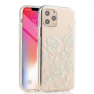 customized imd printing slim fit marble and flower mobile phone cases in stock with transparent edge for iphone models