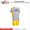 Customized logo quick dry yellow color soccer jersey set football sport wears soccer uniforms