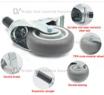 Damping Absorption Industrial 3 Inch Wheels Stock Caster in Material Handling Equipment Parts