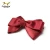 Import Different color designs girls pre-made shiny ribbon hair clip gift bow from China