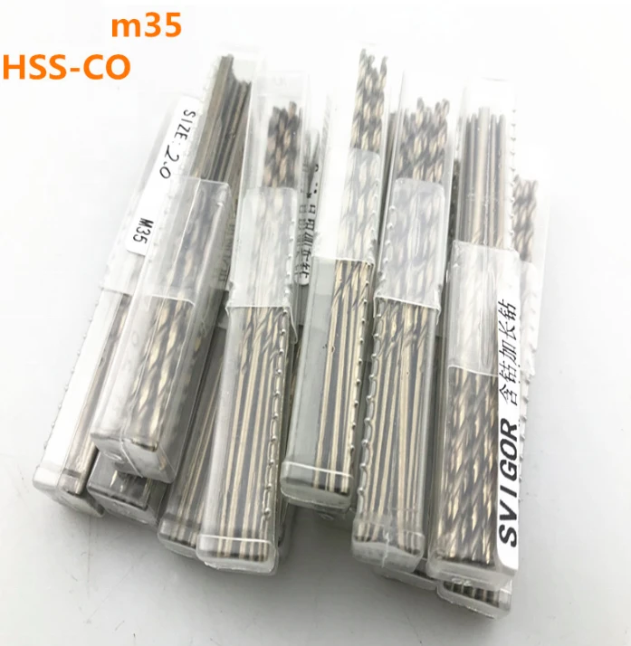 Din338 Cobalt M35 HSS Twist Drill Bit 0.5-20mm with Standard and Long Overall Length