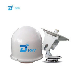 Ditel V91 Ku band 90cm 3-axis mobile satellite VSAT communication antenna for boat