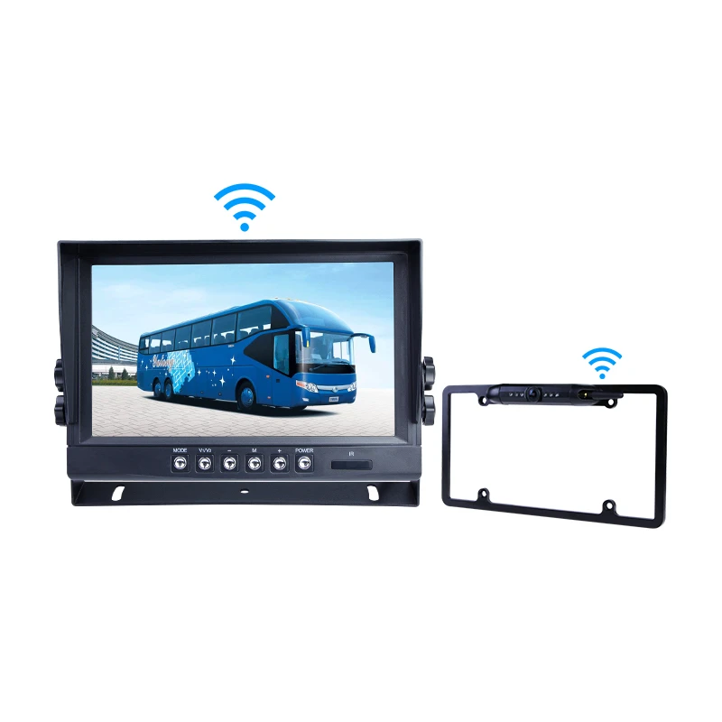 DIY 2.4GHz Digital Wireless License Plate Frame Backup Camera System With 9 Inch Rear View Monitor