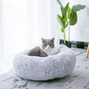 Donut Cuddler (Multiple Sizes) Round Donut Cat and Dog Cushion Bed, Orthopedic Relief, Self-Warming and Cozy for Improved Sle
