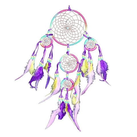 Dream Catcher Wall Decor, Handmade Dream Catcher with LED Light, Colorful Feather Dream Catchers Wall Decor