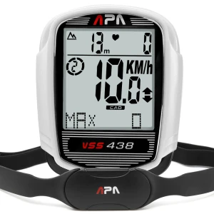 DREAM SPORT Bike Computer Wireless DCY-438 with Heart Rate Monitor Chest Strap, Cadence Odometer Altimeter Bicycle Computer