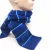 Import DST122 Low MOQ Acrylic double layer kids knitted scarf with polar fleece backside and Custom embroidered logo from China