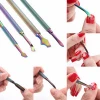 Dual-ended Chameleon Nail Cuticle Pusher Dead-skin Remover Rainbow Stainless Steel Manicure Nail Art Tool Z0257