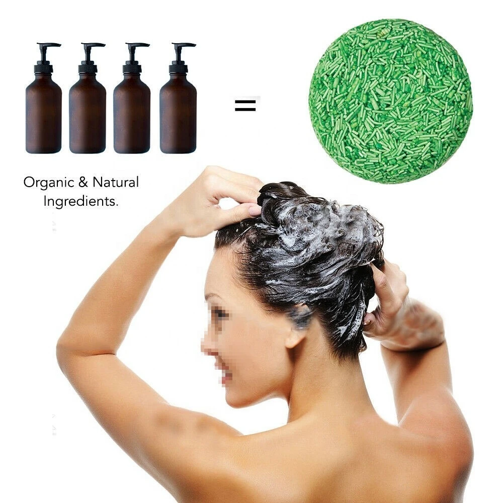 Eco-friendly &amp; Vegan Shampoo Bar Organic Hair Darkening Shampoo Bar With Green tea, Camellia Oil, Tea Tree Oil