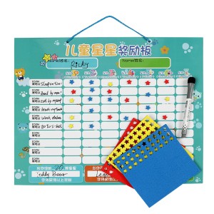 Education board reusable magnetic reward chart Dry Erasable children education tablet with magnet with sticker