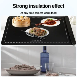 Electric High-Tech Graphene Food Warming Mat 6-Level Adjustable Temperature 6 Hours Timer Fast Full Surface Heating Roll Parties
