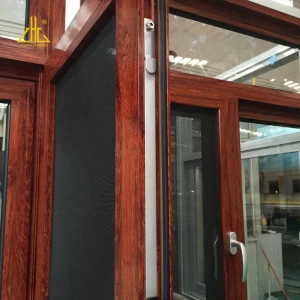 Energy saving double glass window and door  aluminium casement windows and doors alu profile
