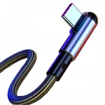 Ergonomic design Mini Mobile phone cable with zinc alloy elbow case 12-24V input 3A Fast Charging type c charging Cable