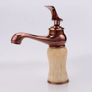 European antique faucet Topaz rose gold Luxury Sink Mixer Tap Wash Bathroom Basin Faucet