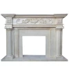 European cultured carved classic american style Modern Natural Stone Marble Wall Marble Fireplace