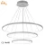 Import European led acrylic round ring pendant lamp living room light from China