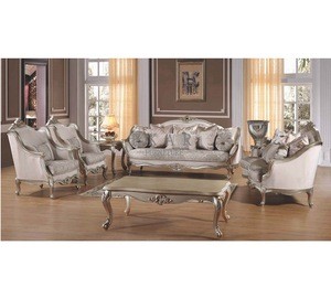 European Style Gold Painting Living Room Furniture Sofa Set