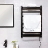 EV-140 Bathroom Black Towel Warmer Wall Mount Electric Heated Towel Rack